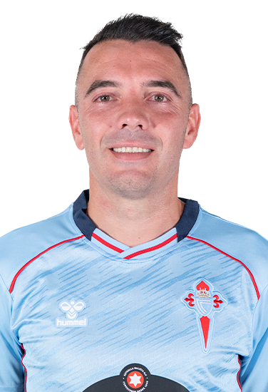 Imágen del jugador Iago Aspas posando