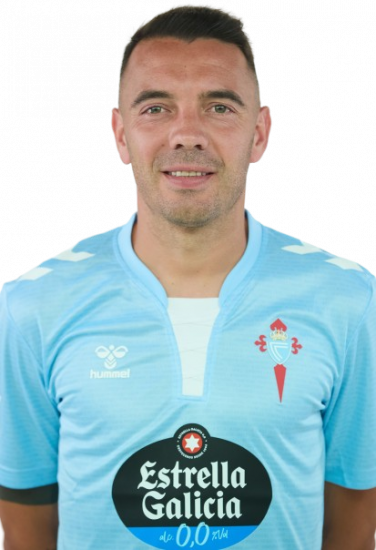 Imágen del jugador Iago Aspas posando