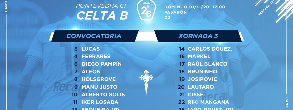 convocatoria pontevedra celta b 311020