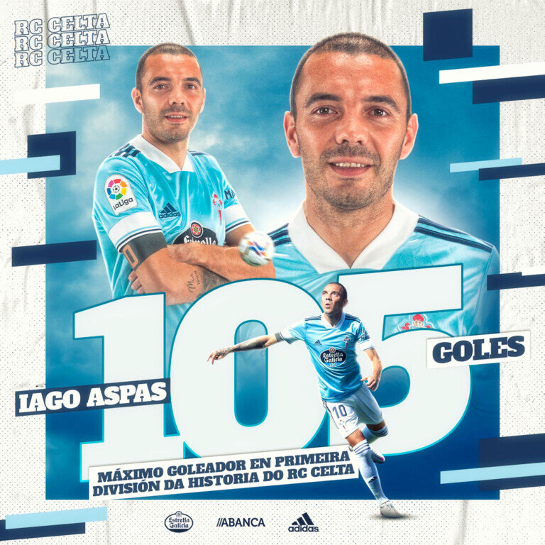 iago aspas record goles primera 105 cuadrado