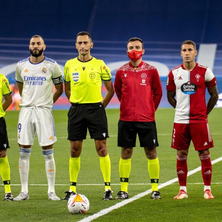 formacion arbitral capitanes real madrid celta cuadrada 2021 2022